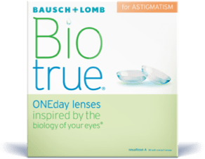 Box of Biotrue ONEday daily contact lenses for astigmatism